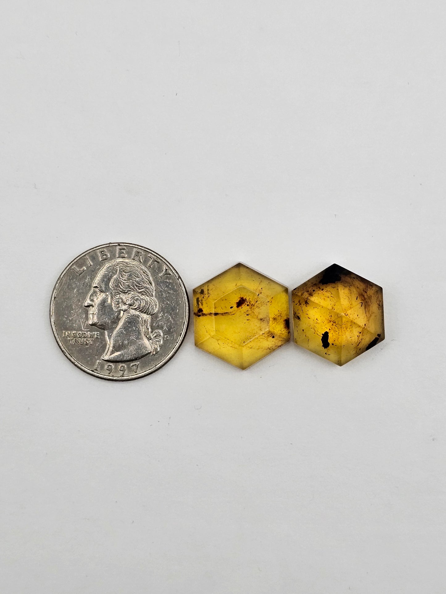 Amber authentic cabochon set large