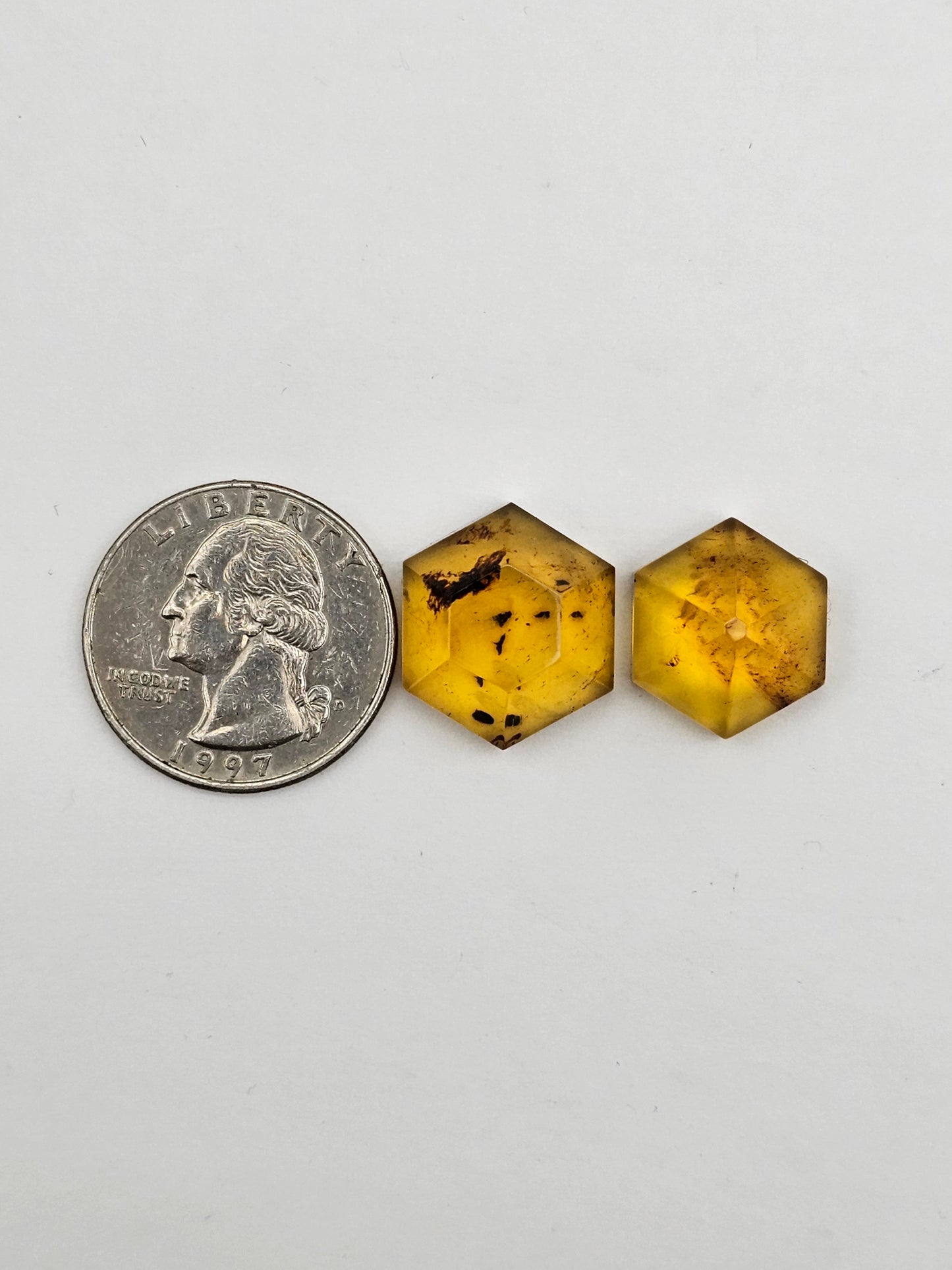Amber authentic cabochon set large