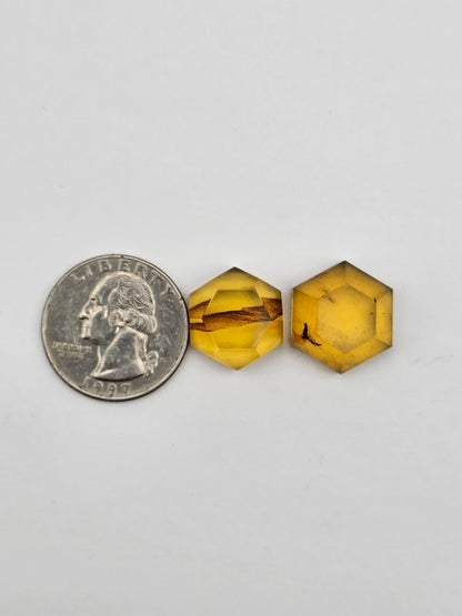 Amber authentic cabochon set large