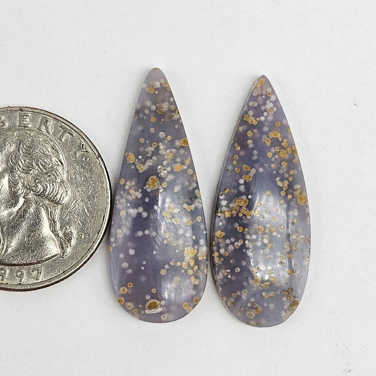 Grape Agate Cabochon Pair