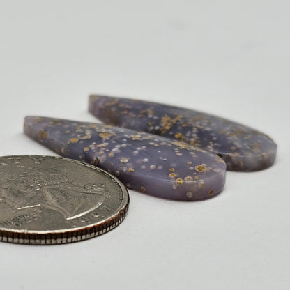 Grape Agate Cabochon Pair