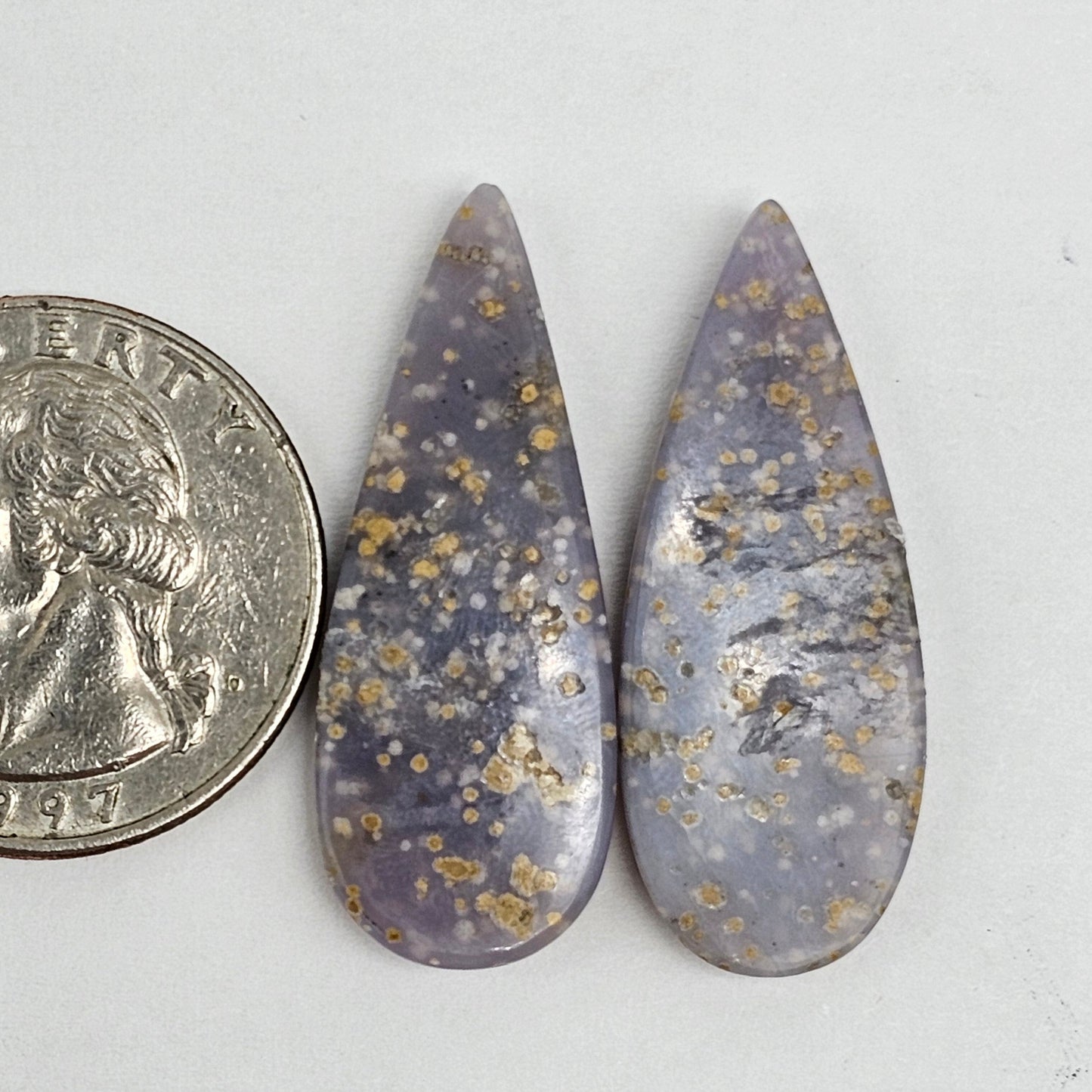 Grape Agate Cabochon Pair