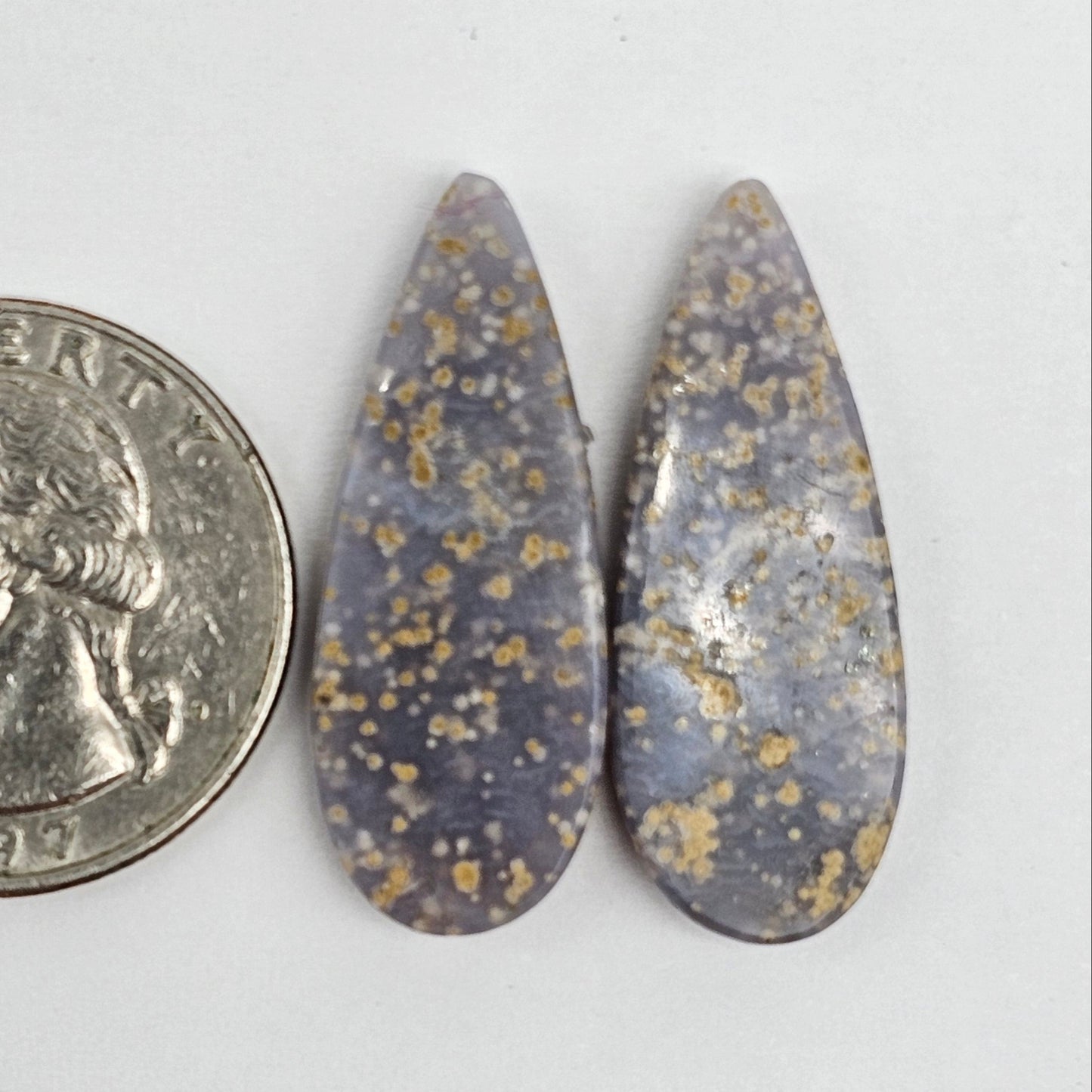 Grape Agate Cabochon Pair