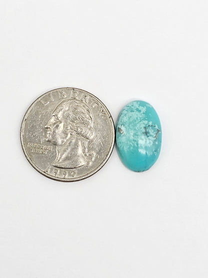 Mexican Turquoise Cabochon with Pyrite | Artisan Cut Gemstone