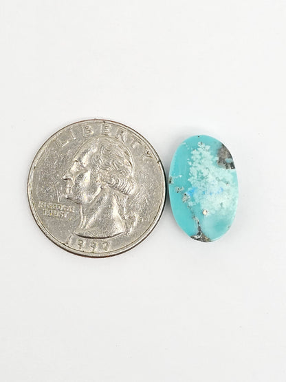 Mexican Turquoise Cabochon with Pyrite | Artisan Cut Gemstone