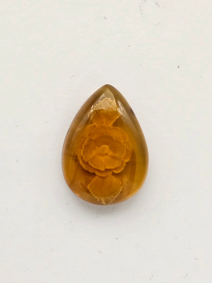 Amber authentic intaglio cabochon large