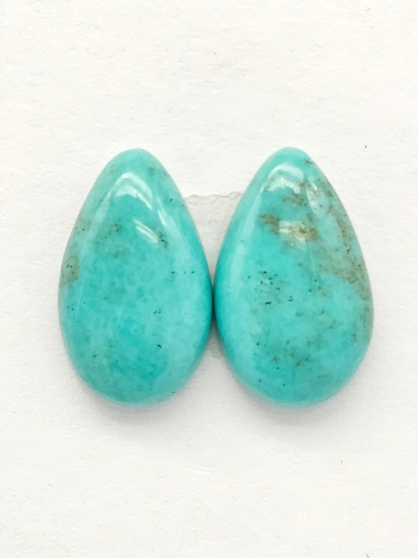 Mexican Turquoise Pair | Artisan Cut Gemstone