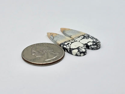 Maligano Jasper cabochon pair