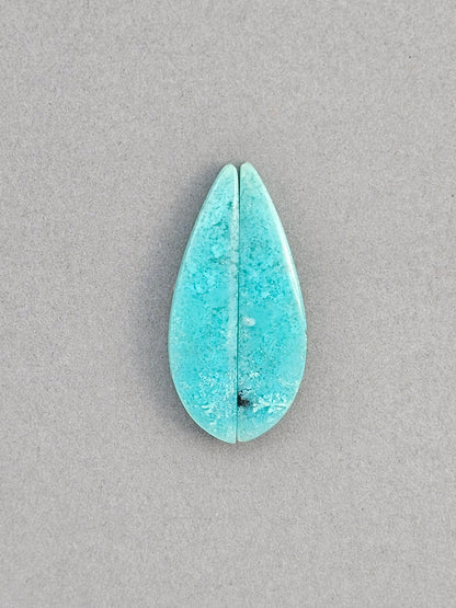 Chrysocolla sky blue Cabochon Pair