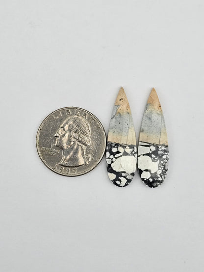Maligano Jasper cabochon pair