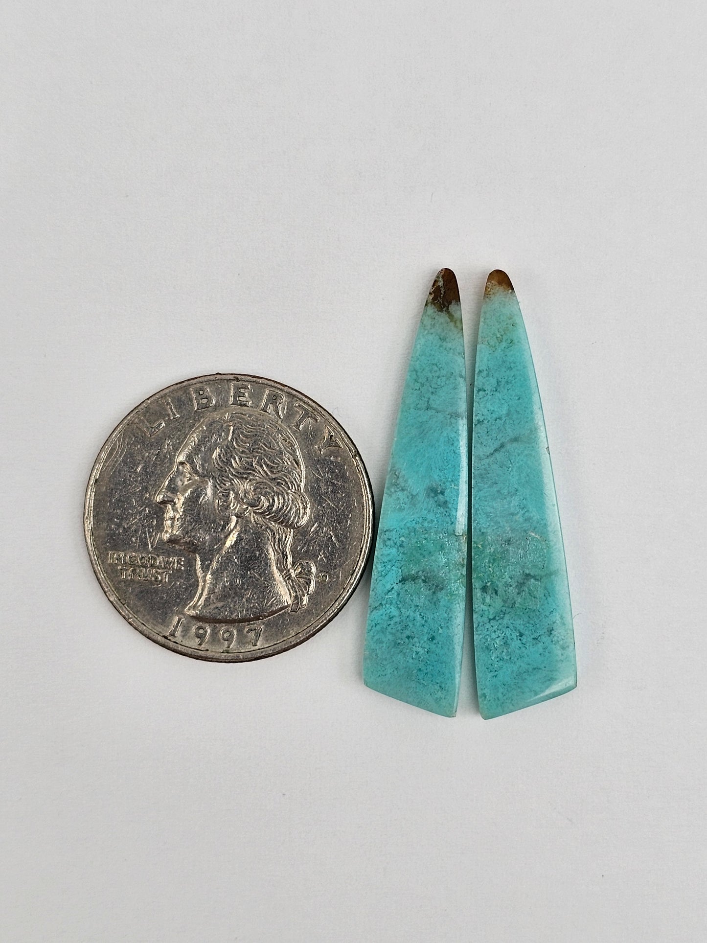 Chrysocolla Cabochon Pair