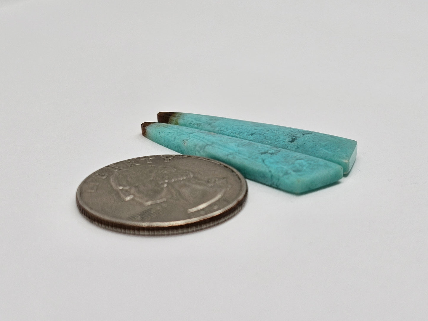 Chrysocolla Cabochon Pair