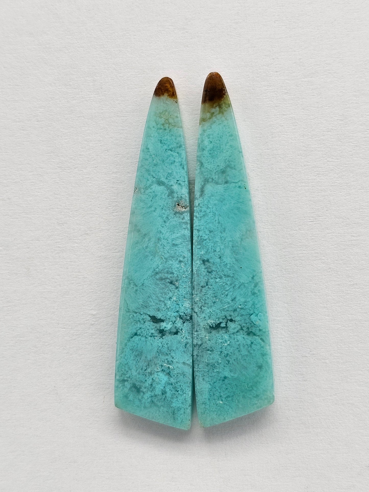 Chrysocolla Cabochon Pair