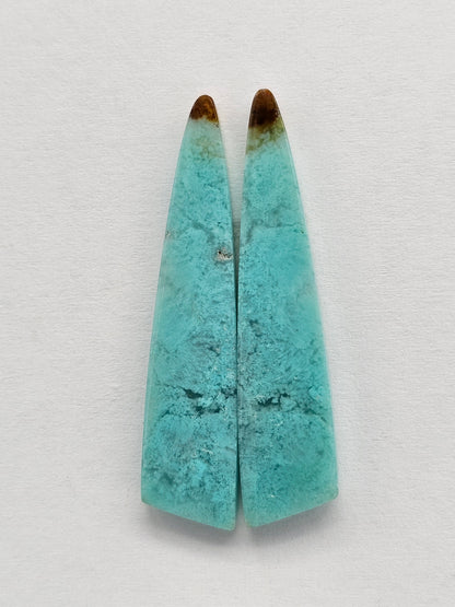 Chrysocolla Cabochon Pair