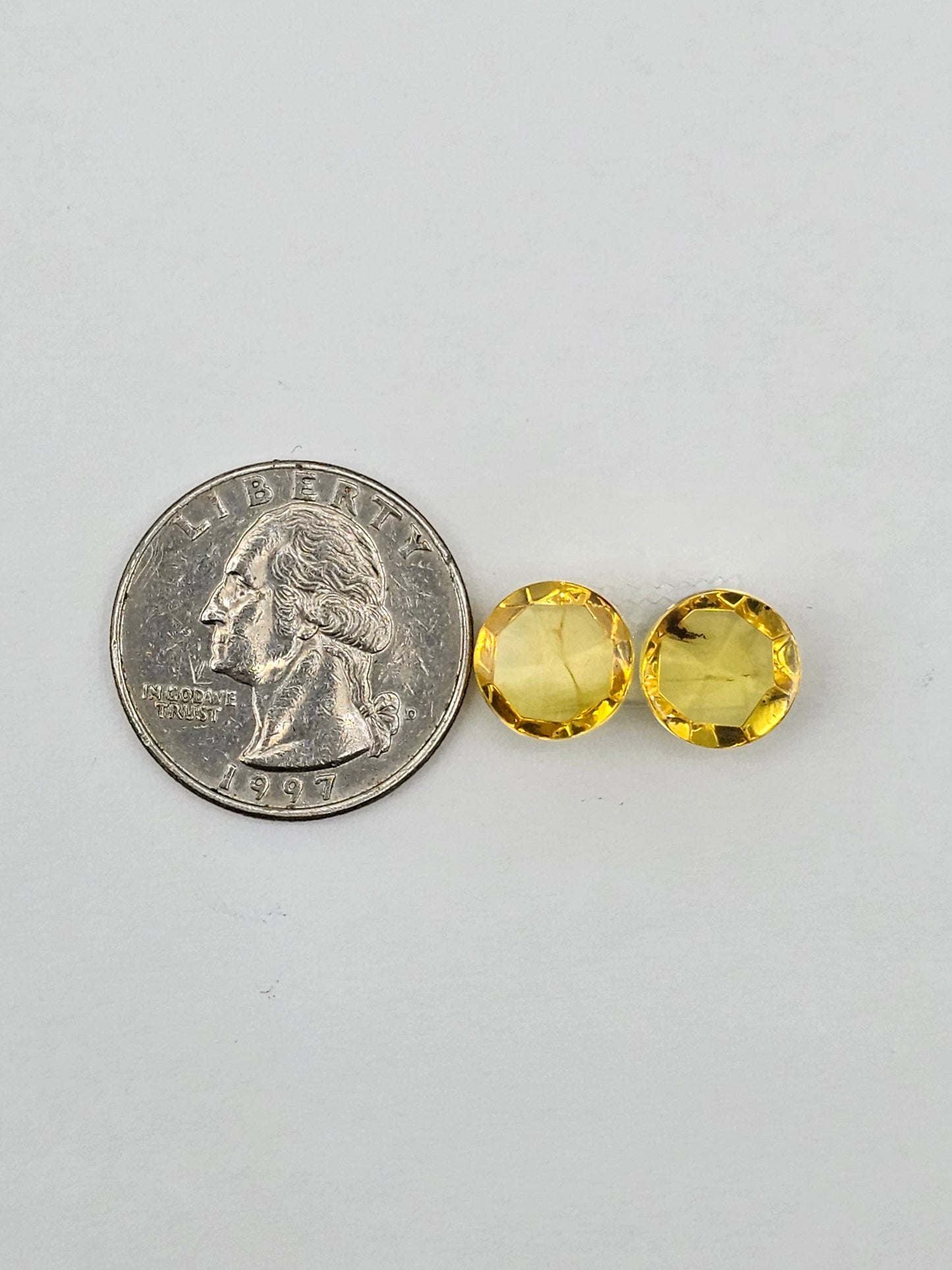 Amber authentic cabochon pair large
