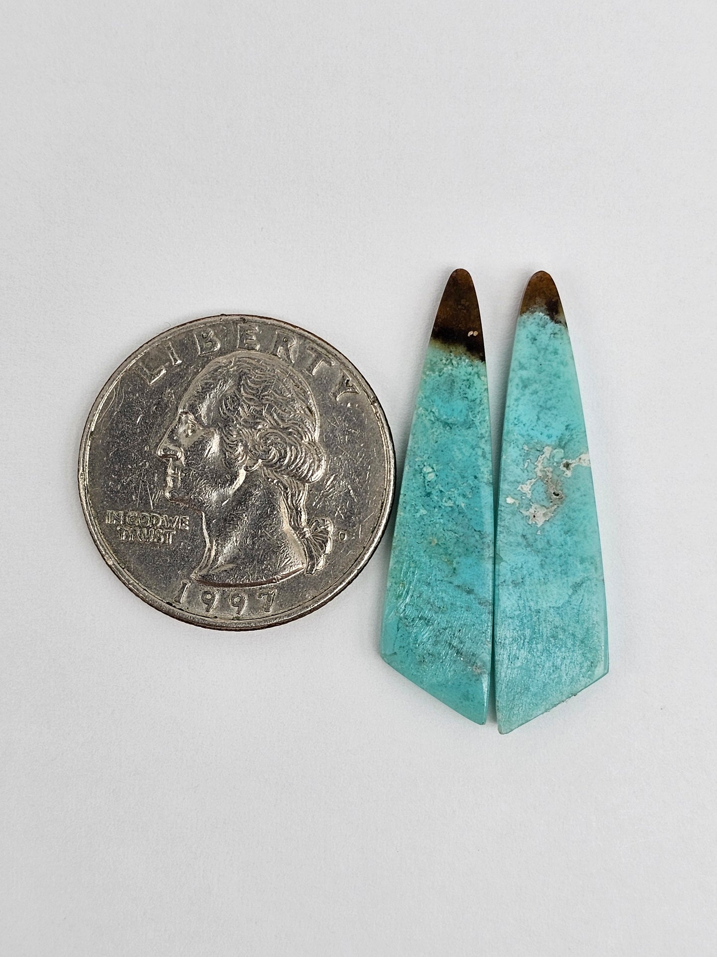 Chrysocolla Cabochon Pair