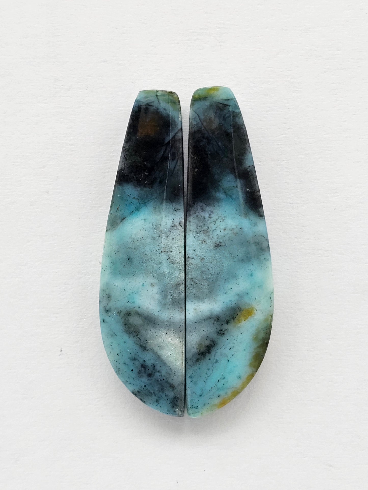 Chrysocolla Cabochon Pair