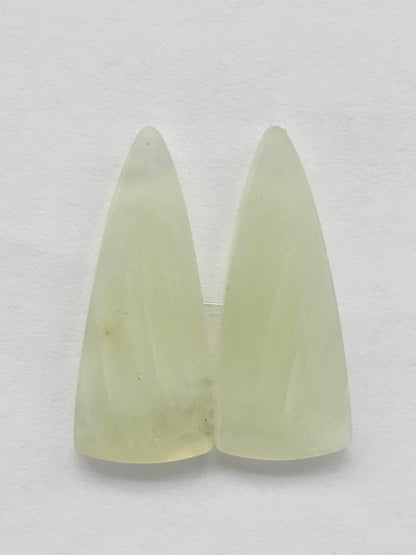 Jade Cabochon Pair