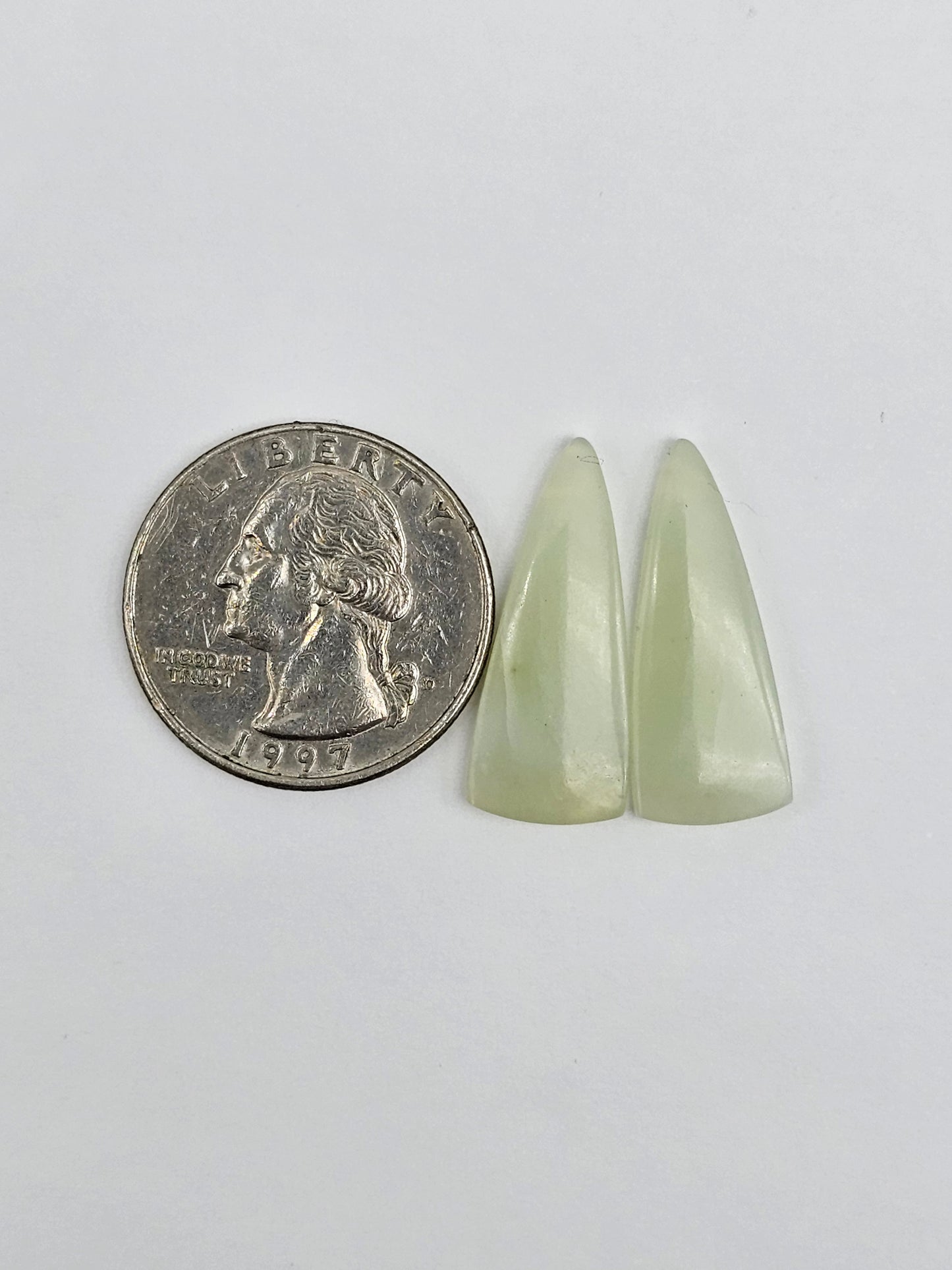 Jade Cabochon Pair