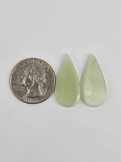 Jade Cabochon Pair