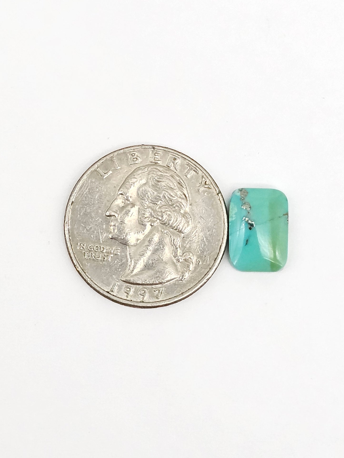 Mexican Turquoise Cabochon with Pyrite | Artisan Cut Gemstone
