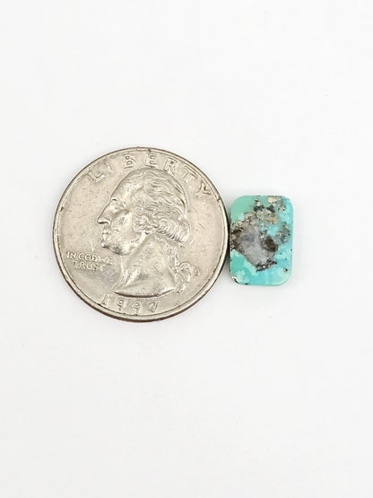 Mexican Turquoise Cabochon with Pyrite | Artisan Cut Gemstone