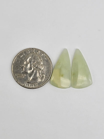 Jade Cabochon Pair