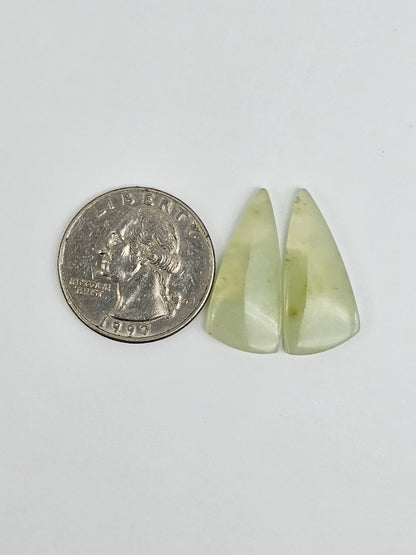 Jade Cabochon Pair
