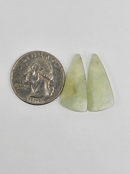 Jade Cabochon Pair