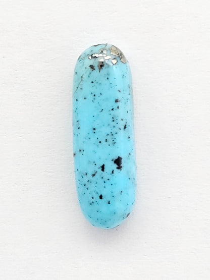 Mexican Turquoise Cabochon with Pyrite | Artisan Cut Gemstone