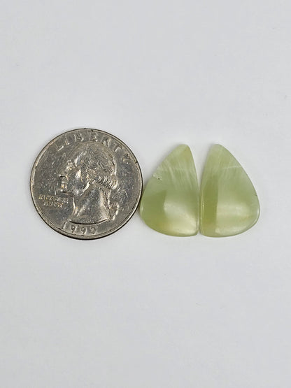Jade Cabochon Pair