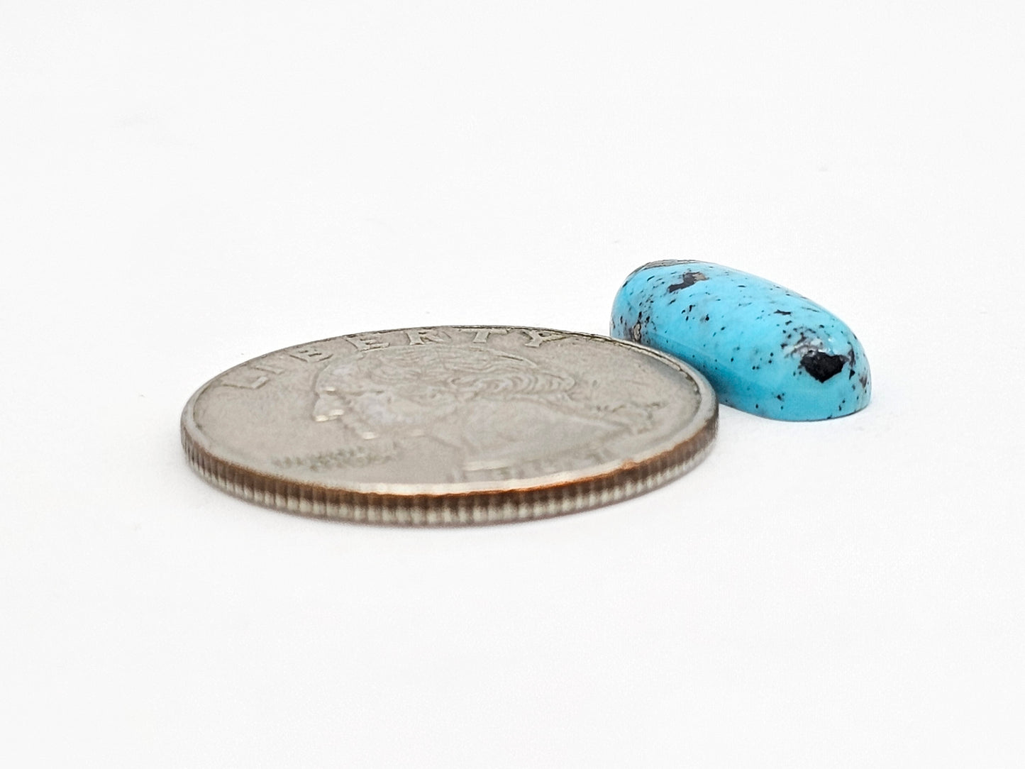Mexican Turquoise Cabochon with Pyrite | Artisan Cut Gemstone
