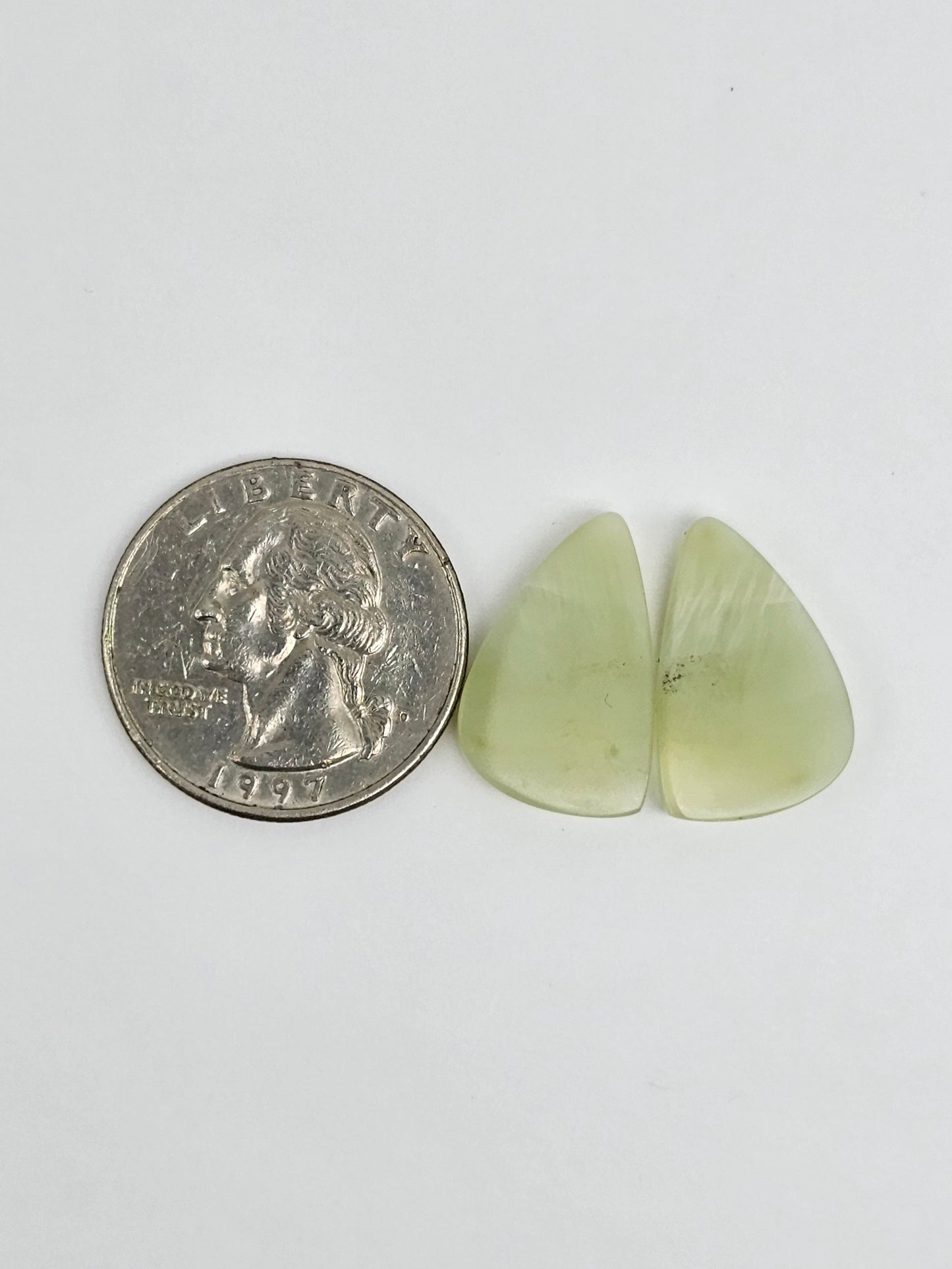 Jade Cabochon Pair