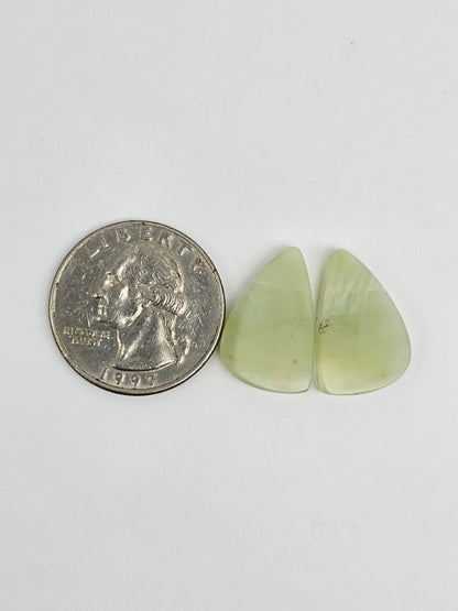 Jade Cabochon Pair