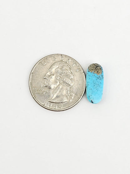 Mexican Turquoise Cabochon with Pyrite | Artisan Cut Gemstone