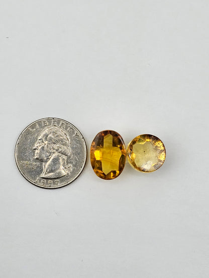 Amber half faceted set