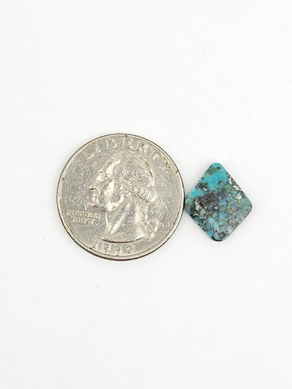 Mexican Turquoise Cabochon with Pyrite | Artisan Cut Gemstone