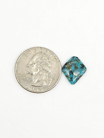 Mexican Turquoise Cabochon with Pyrite | Artisan Cut Gemstone