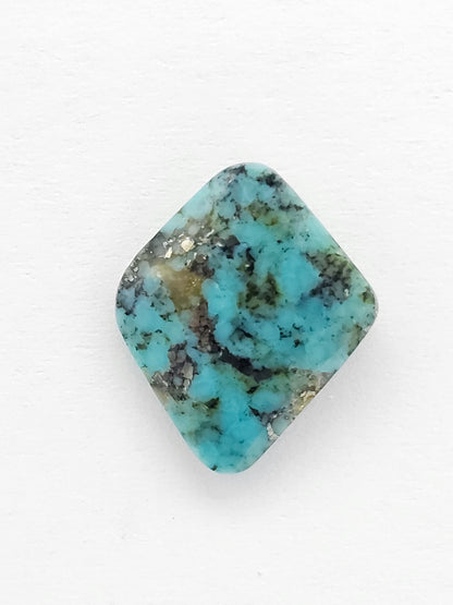 Mexican Turquoise Cabochon with Pyrite | Artisan Cut Gemstone