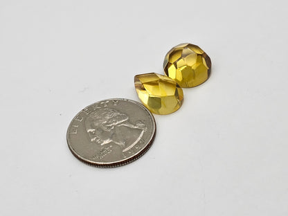 Amber half faceted set