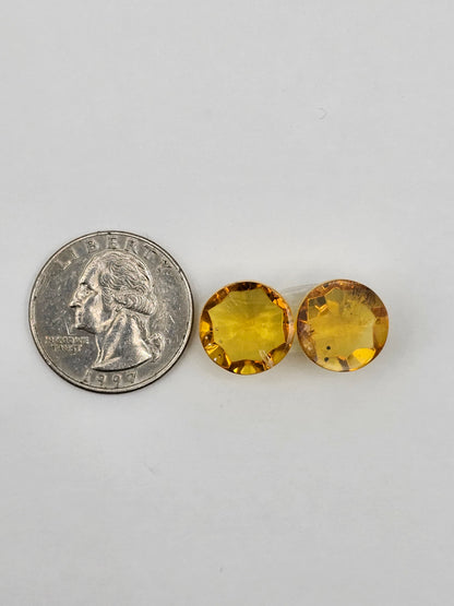 Amber half faceted set