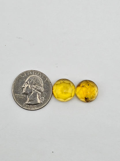 Amber half faceted set