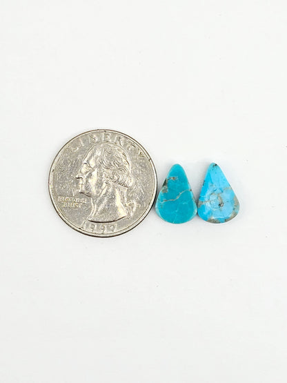 Mexican Turquoise Cabochon with Pyrite | Artisan Cut Gemstone
