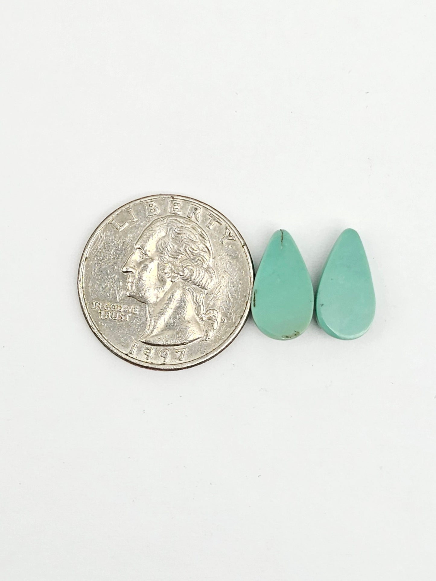 Mexican Turquoise Pair | Artisan Cut Gemstone