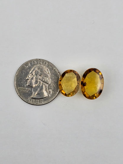Amber half faceted set