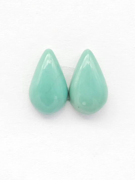 Mexican Turquoise Pair | Artisan Cut Gemstone