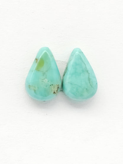Mexican Turquoise Pair | Artisan Cut Gemstone