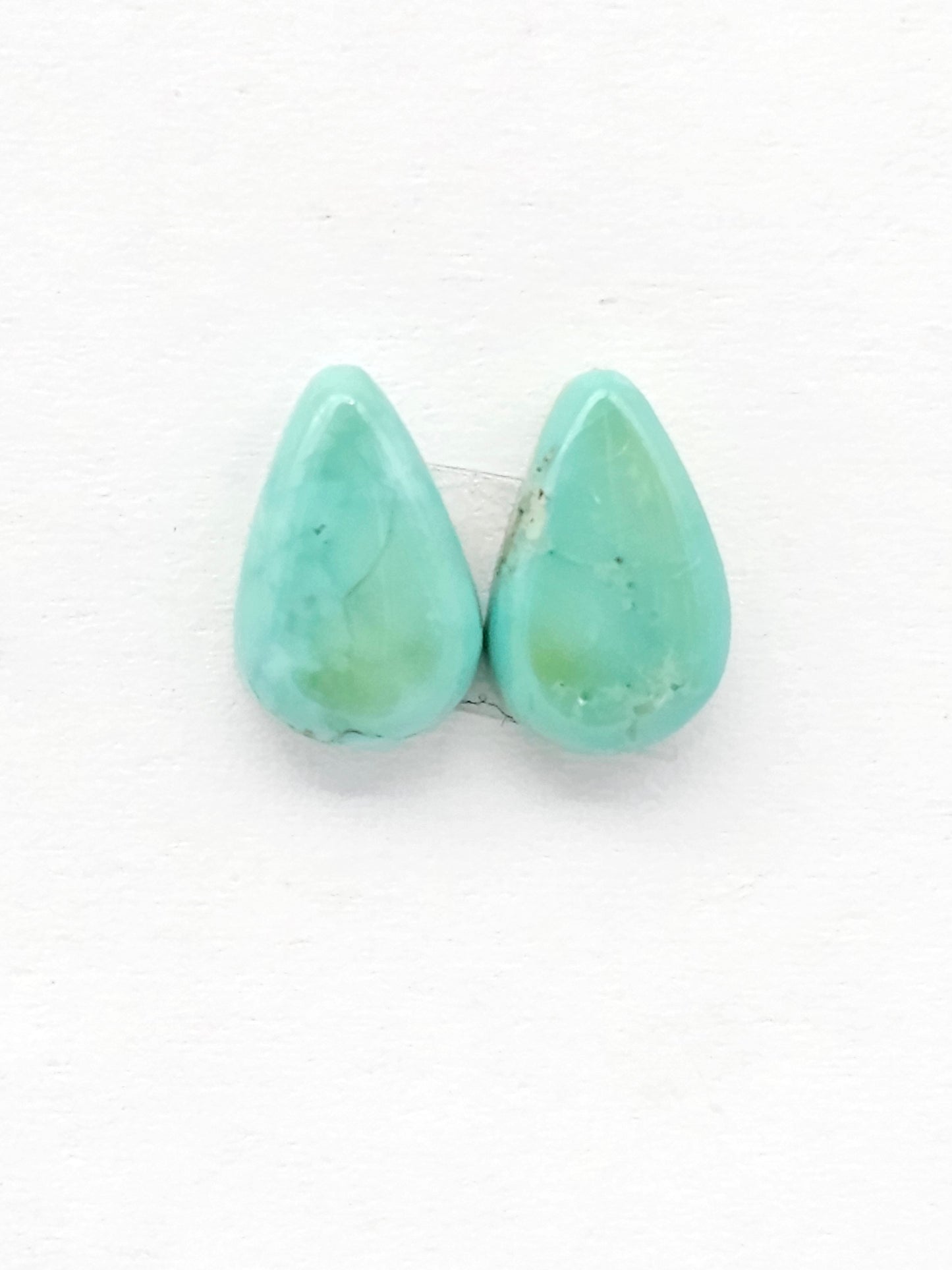 Mexican Turquoise Pair | Artisan Cut Gemstone