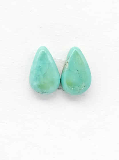Mexican Turquoise Pair | Artisan Cut Gemstone