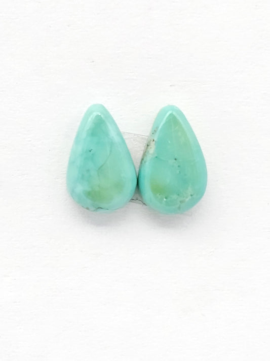 Mexican Turquoise Pair | Artisan Cut Gemstone